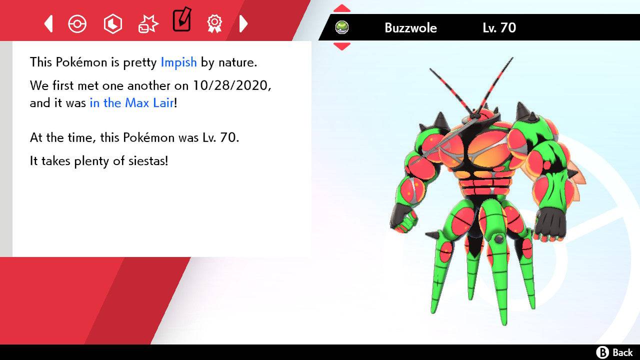 Pokemon Sword and Shield Shiny Buzzwole 6IV-EV Trained - Pokemon4Ever