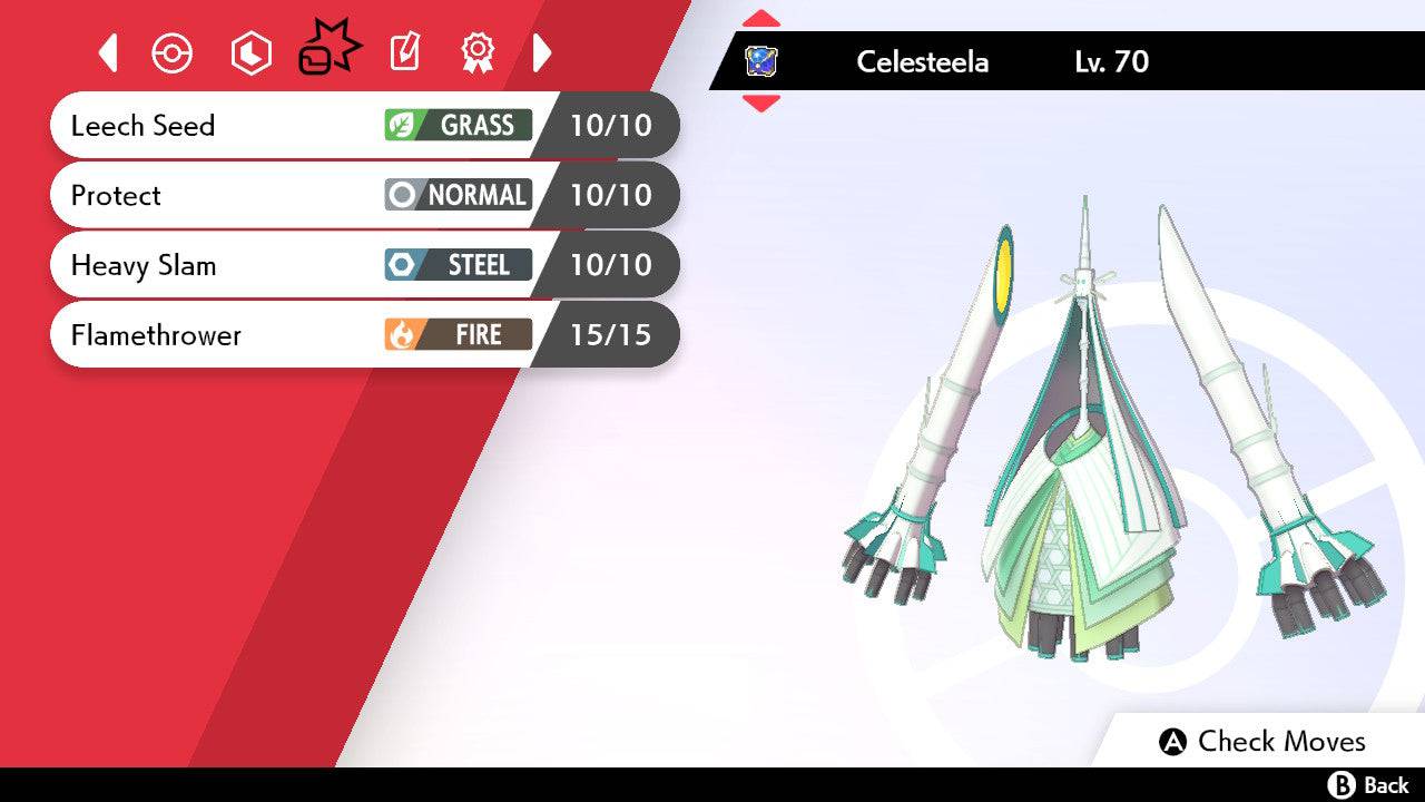 Pokemon Sword and Shield Celesteela 6IV-EV Competitively Trained –  Pokemon4Ever