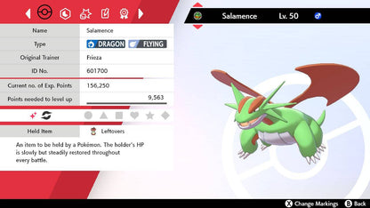 Pokemon Sword and Shield Ultra Shiny Salamence 6IV-EV Trained - Pokemon4Ever