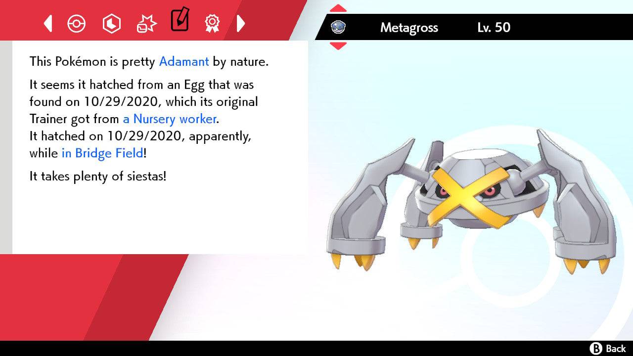 Pokemon Sword and Shield Ultra Shiny Metagross 6IV-EV Trained - Pokemon4Ever