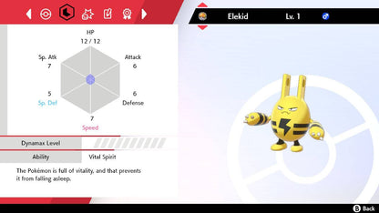 Pokemon Sword and Shield Shiny Elekid 6IV-EV Trained - Pokemon4Ever