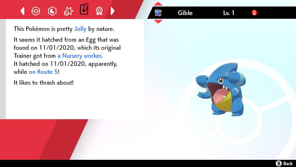 Pokemon Sword and Shield Shiny Level 1 Gible 6IVEV Trained Pokemon4Ever
