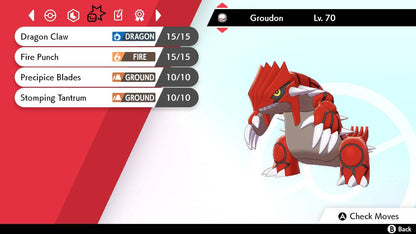 Pokemon Sword and Shield Groudon 6IV-EV Trained - Pokemon4Ever