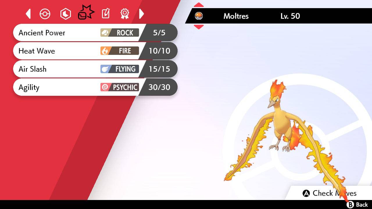 Pokemon Sword and Shield Moltres 6IV-EV Trained - Pokemon4Ever