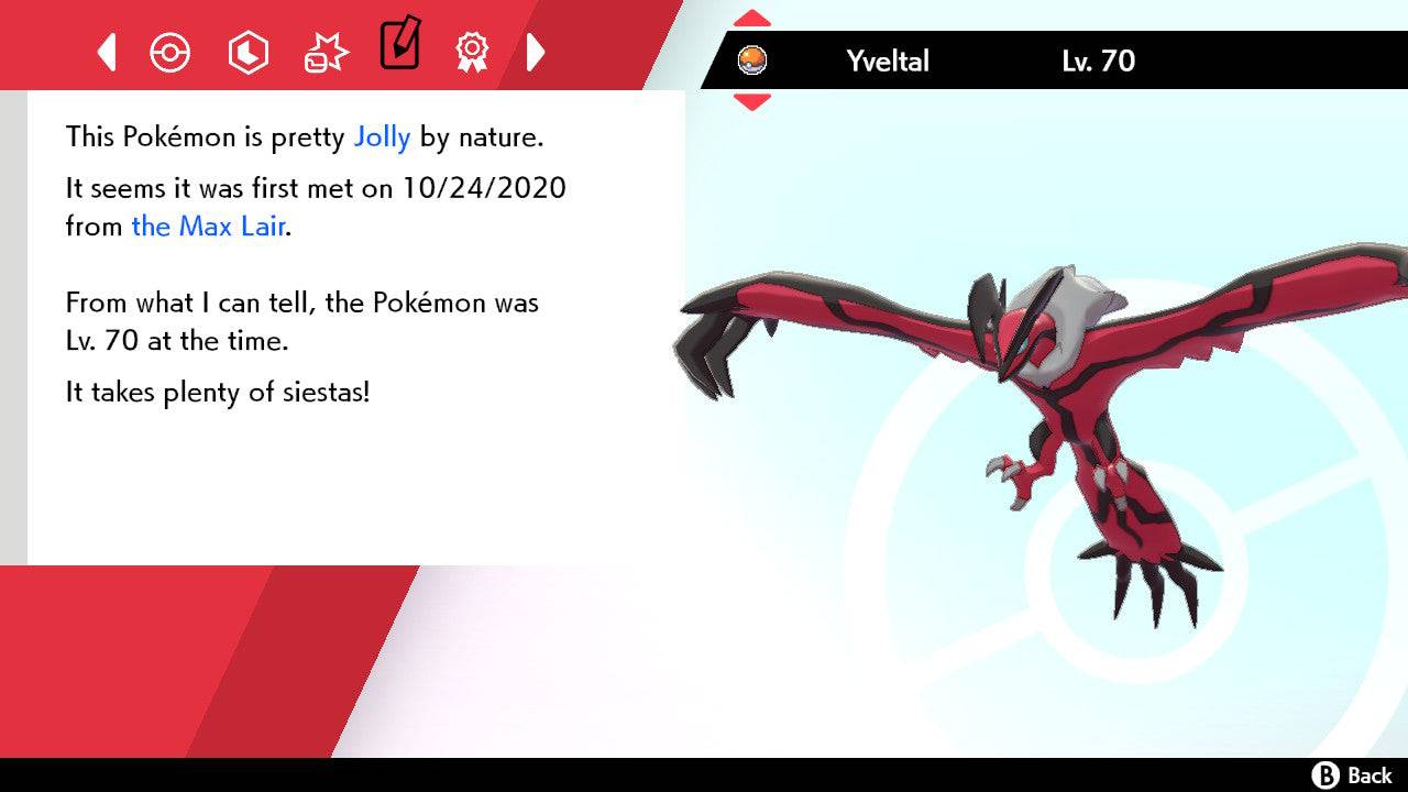 Pokemon Sword and Shield Yveltal 6IV-EV Trained - Pokemon4Ever