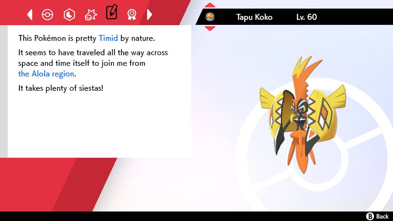 Pokemon Sword and Shield Tapu Koko 6IV-EV Trained - Pokemon4Ever