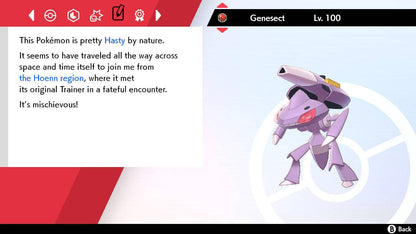 Pokemon Sword and Shield Genesect 6IV-EV Trained - Pokemon4Ever