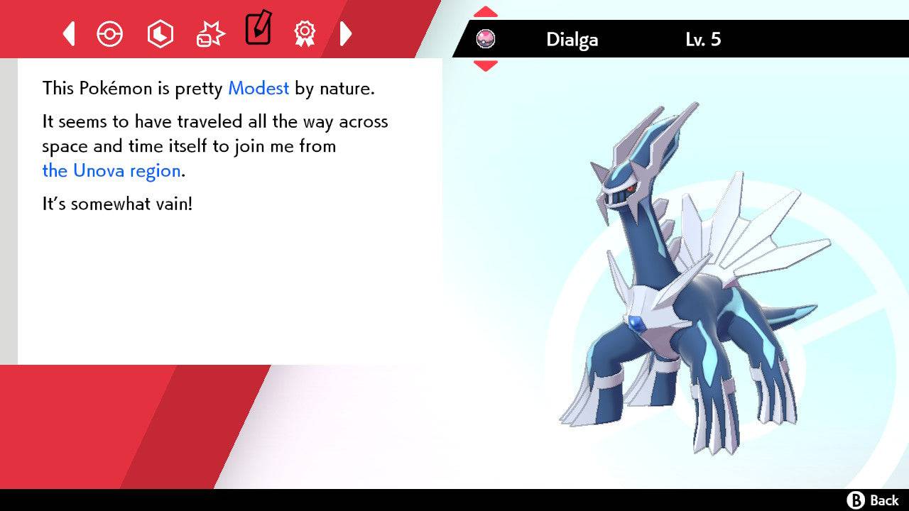 Pokemon Sword and Shield Dialga 6IV-EV Trained - Pokemon4Ever