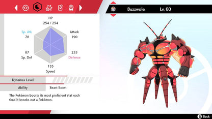 Pokemon Sword and Shield Buzzwole 6IV-EV Trained - Pokemon4Ever