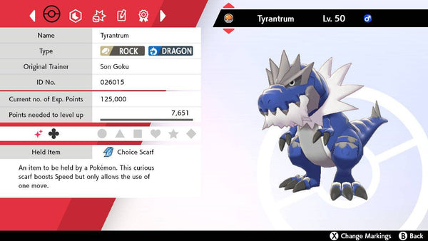 Pokemon Sword and Shield Ultra Shiny Tyrantrum 6IV-EV Trained ...