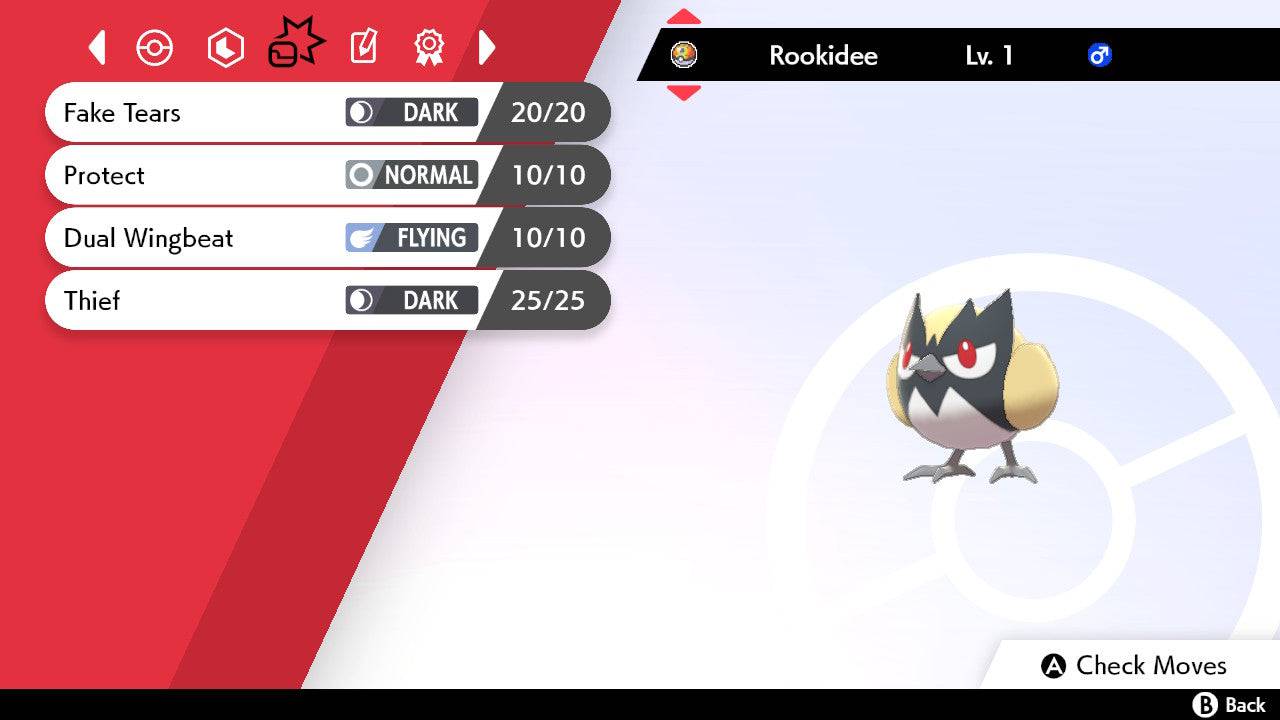 Pokemon Sword and Shield Shiny Rookidee 6IV-EV Trained - Pokemon4Ever