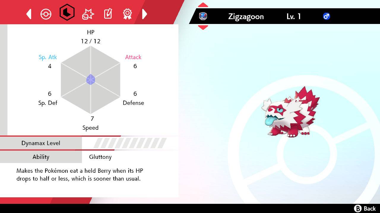 Pokemon Sword and Shield Shiny Galarian-Zigzagoon 6IV-EV Trained - Pokemon4Ever