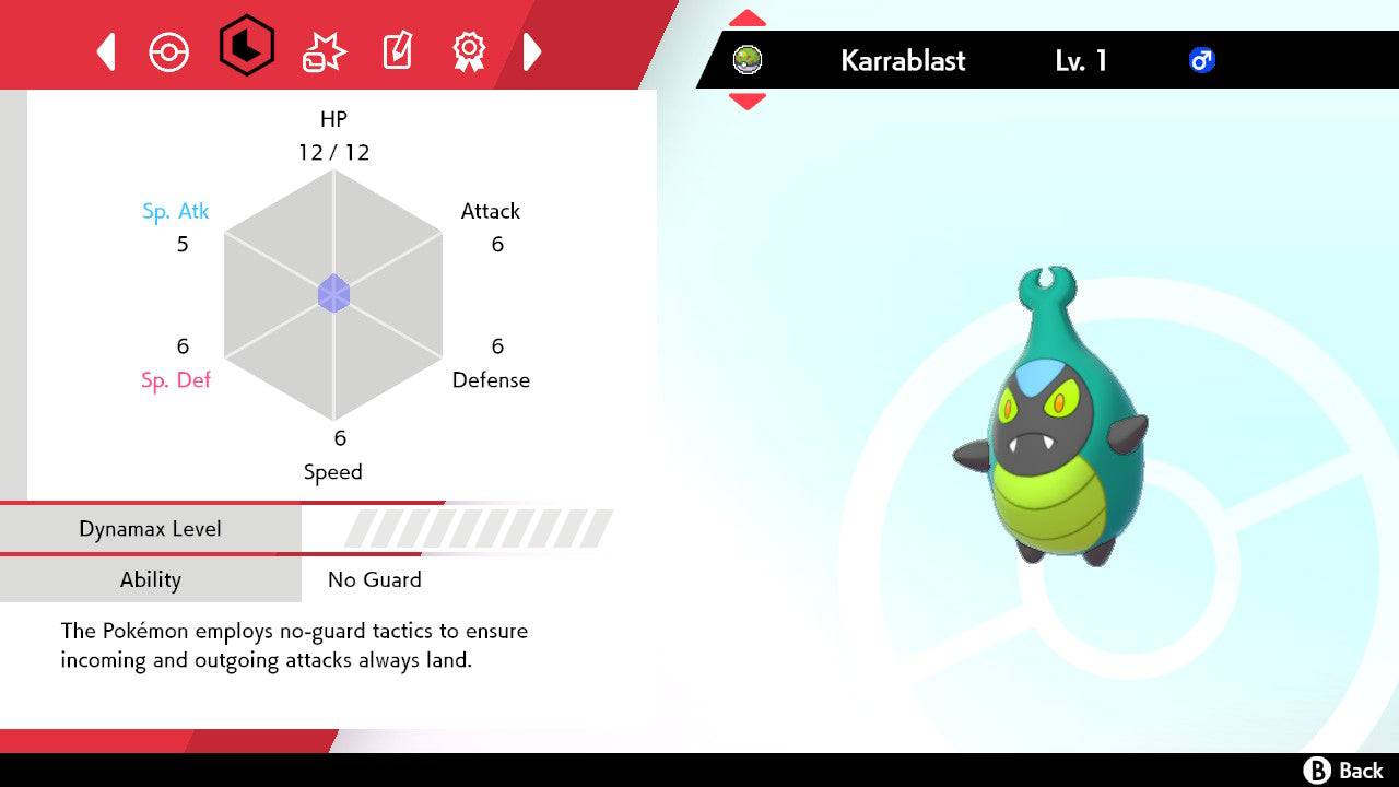 Pokemon Sword and Shield Shiny Karrablast 6IV-EV Trained - Pokemon4Ever