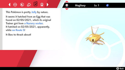 Pokemon Sword and Shield Shiny Magikarp 6IV-EV Trained - Pokemon4Ever