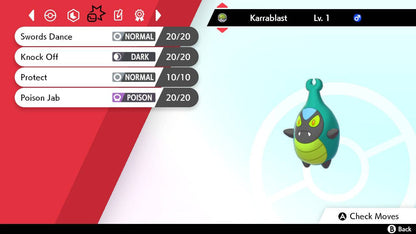 Pokemon Sword and Shield Shiny Karrablast 6IV-EV Trained - Pokemon4Ever