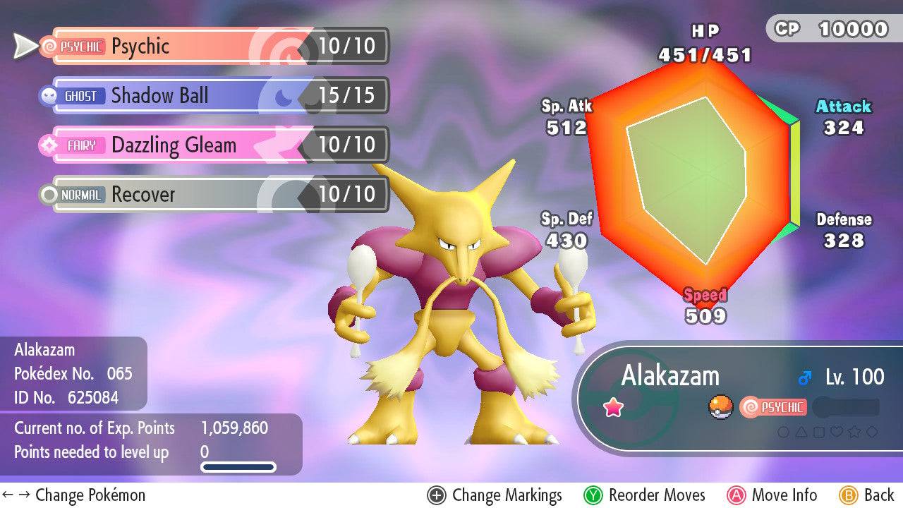Pokemon Let's Go Shiny Alakazam 6IV-AV Trained - Pokemon4Ever