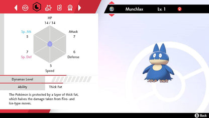 Pokemon Sword and Shield Shiny Munchlax 6IV-EV Trained - Pokemon4Ever