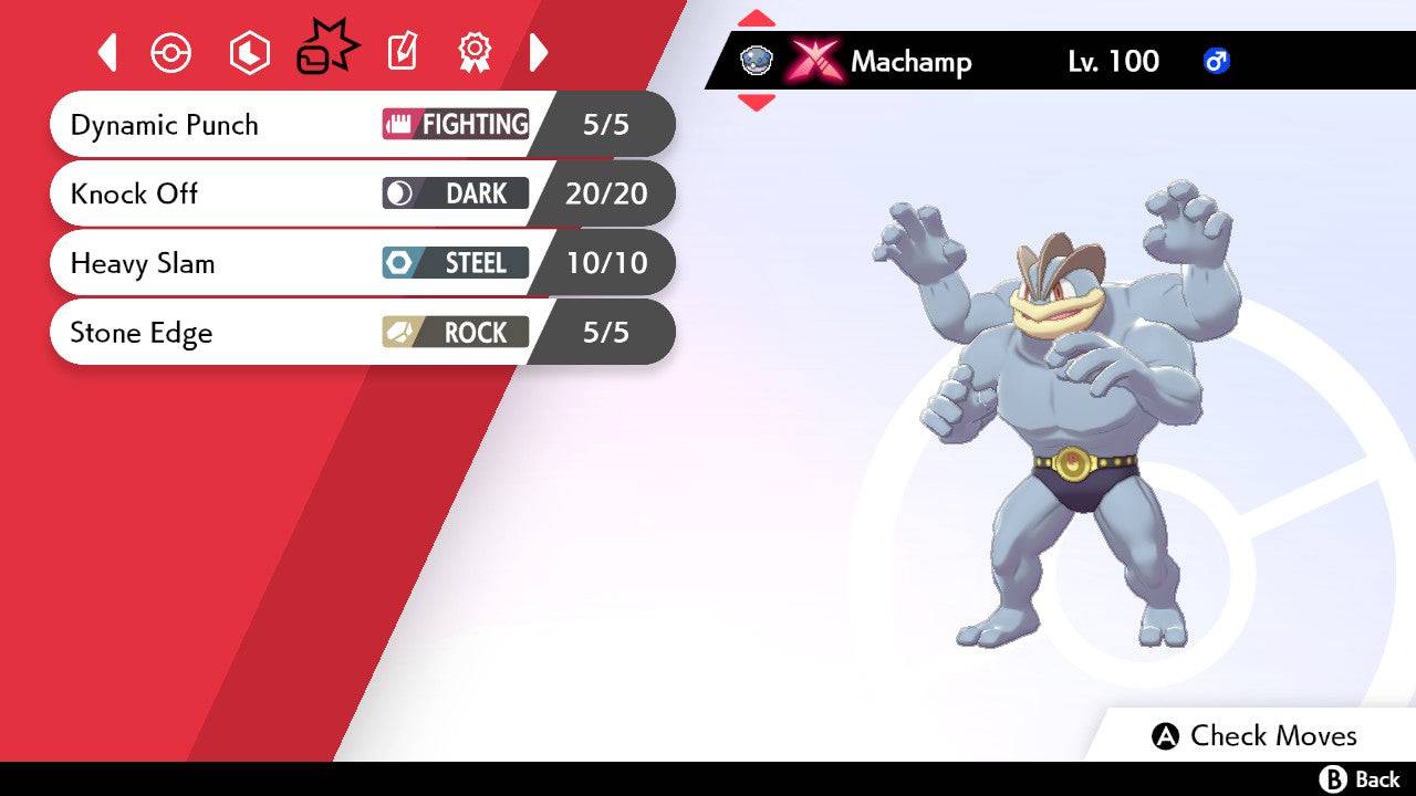 Pokemon Sword and Shield Gigantamax Machamp 6IV-EV Trained - Pokemon4Ever