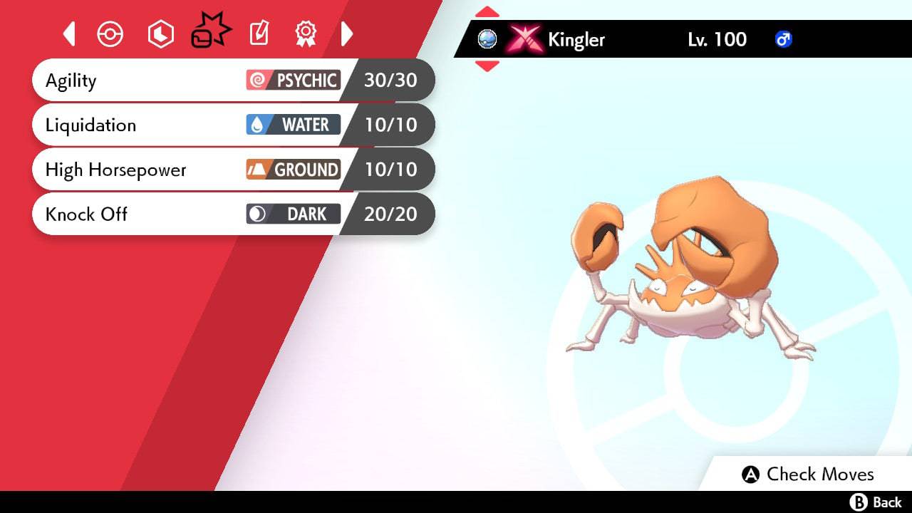 Pokemon Sword and Shield Gigantamax Kingler 6IV-EV Trained - Pokemon4Ever