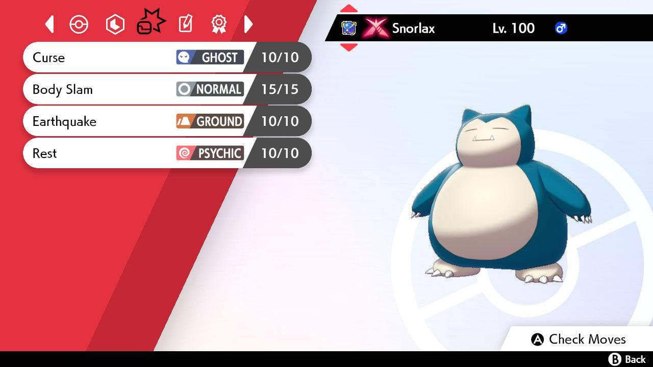Pokemon Sword and Shield Gigantamax Snorlax 6IV-EV Competitively