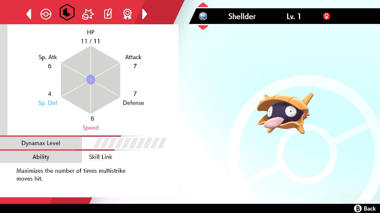 Pokemon Sword and Shield Shiny Shellder 6IV-EV Trained - Pokemon4Ever