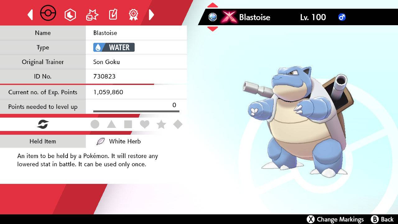 Pokemon Sword and Shield Gigantamax Blastoise 6IV-EV Trained - Pokemon4Ever