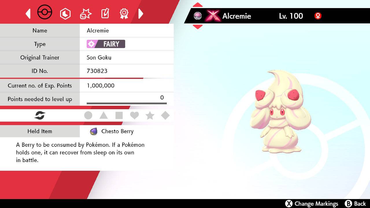 Pokemon Sword and Shield Gigantamax Alcremie 6IV-EV Trained - Pokemon4Ever