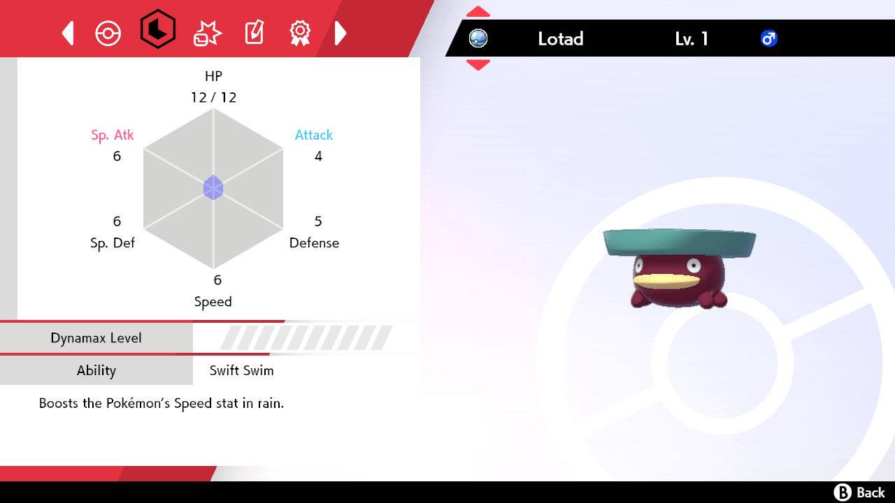 Pokemon Sword and Shield Shiny Lotad 6IV-EV Trained – Pokemon4Ever