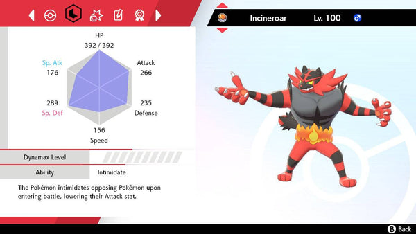 Pokemon Sword and Shield Incineroar 6IV-EV Trained | Pokemon4Ever