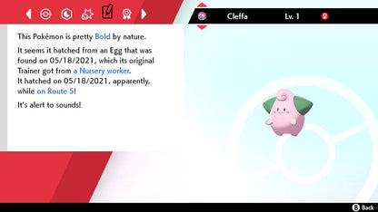 Pokemon Sword and Shield Shiny Cleffa 6IV-EV Trained - Pokemon4Ever