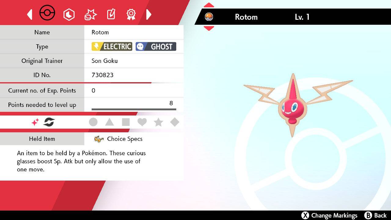 Pokemon Sword and Shield Shiny Rotom 6IV-EV Trained - Pokemon4Ever