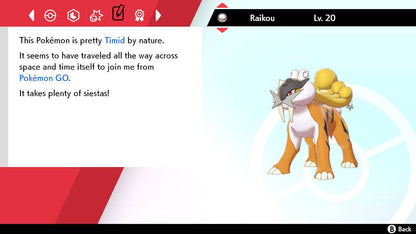 Pokemon Sword and Shield Ultra Shiny Raikou 6IV-EV Trained - Pokemon4Ever