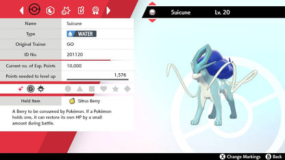 Pokemon Sword and Shield Ultra Shiny Suicune 6IV-EV Trained - Pokemon4Ever