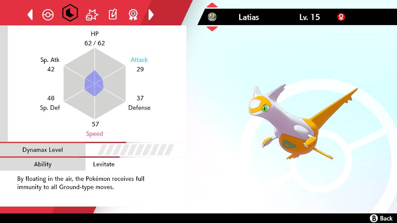 Pokemon Sword and Shield Ultra Shiny Latias 6IV-EV Trained - Pokemon4Ever