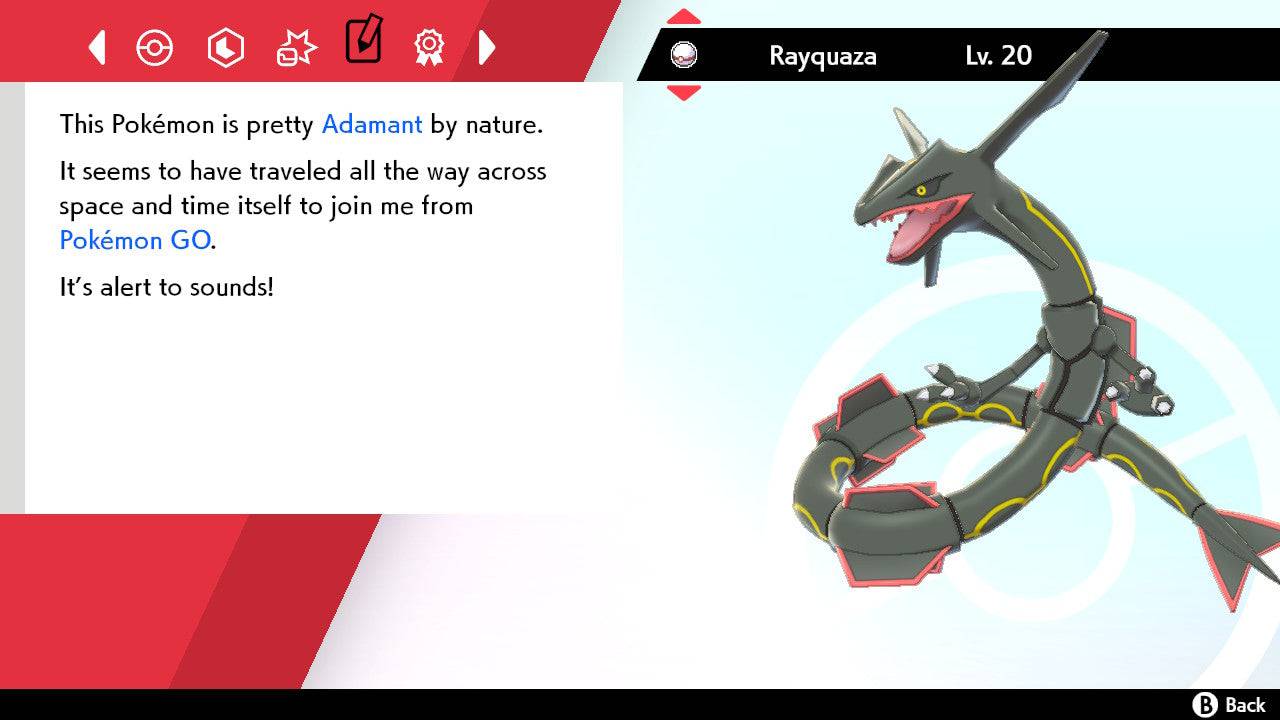 Pokemon Sword and Shield Ultra Shiny Rayquaza 6IV-EV Trained