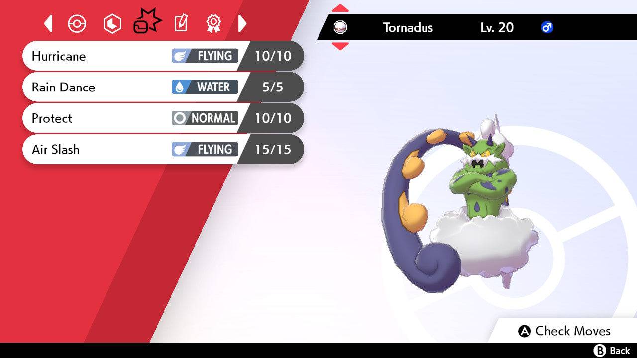 Pokemon Sword and Shield Ultra Shiny Tornadus 6IV-EV Trained - Pokemon4Ever