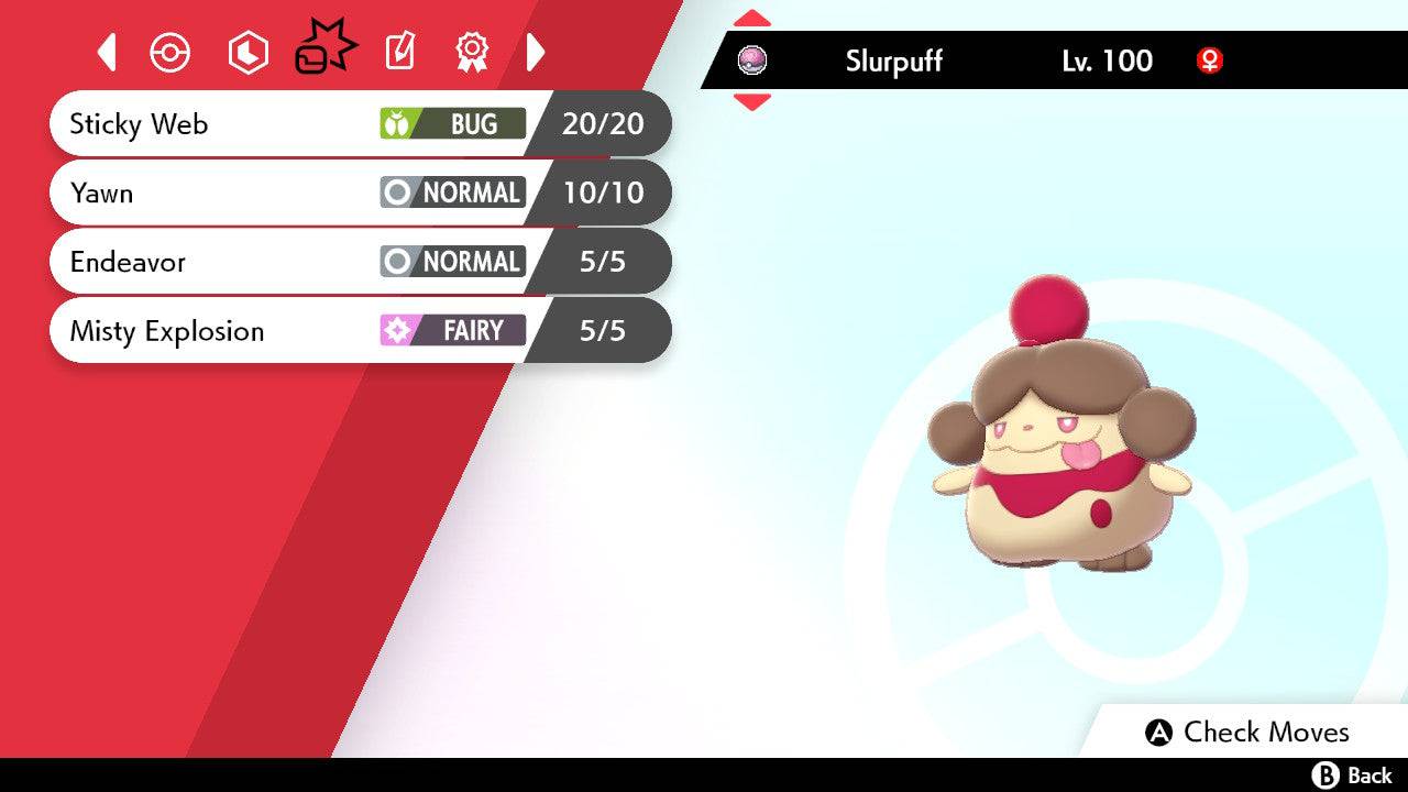 Pokemon Sword and Shield Shiny Slurpuff Competitively Trained - Pokemon4Ever