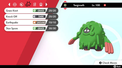 Pokemon Sword and Shield Shiny Tangrowth 6IV-EV Trained - Pokemon4Ever