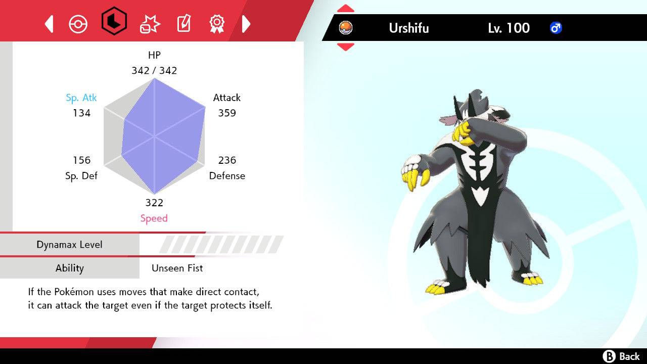 Pokemon Sword And Shield Rapid Strike Urshifu 6IV-EV Trained – Pokemon4Ever