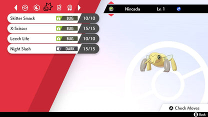 Pokemon Sword and Shield Ultra Shiny Nincada 6IV-EV Trained - Pokemon4Ever