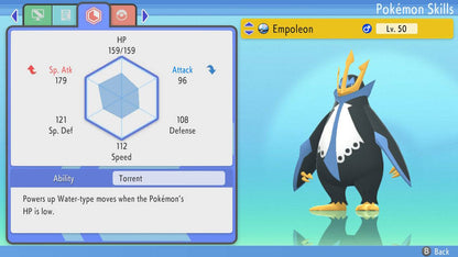 Pokemon Brilliant Diamond and Shining Pearl Empoleon 6IV-EV Trained - Pokemon4Ever