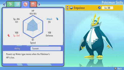 Pokemon Brilliant Diamond and Shining Pearl Empoleon 6IV-EV Trained - Pokemon4Ever