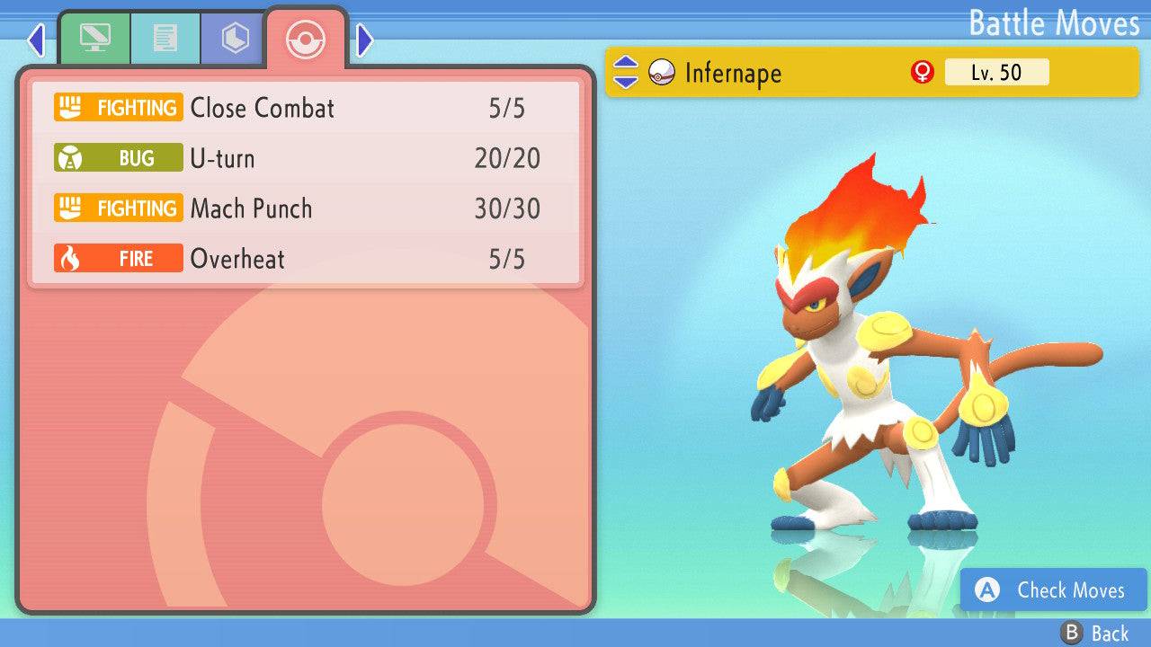 Pokemon Brilliant Diamond and Shining Pearl Infernape 6IV-EV Trained - Pokemon4Ever