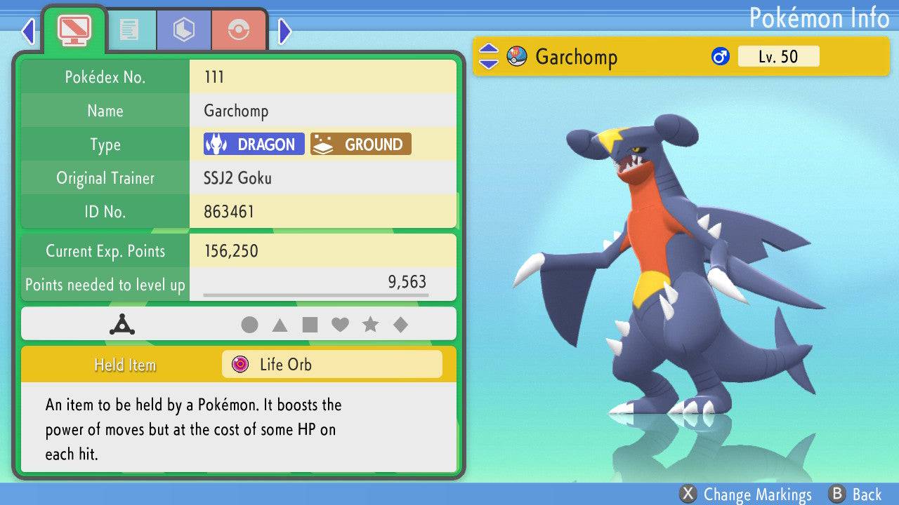 Pokemon Brilliant Diamond and Shining Pearl Garchomp 6IV-EV Trained - Pokemon4Ever