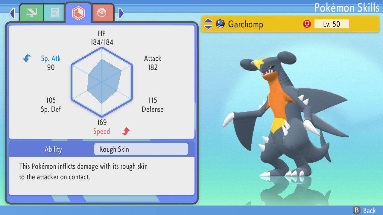 Pokemon Brilliant Diamond and Shining Pearl Garchomp 6IV-EV Trained - Pokemon4Ever