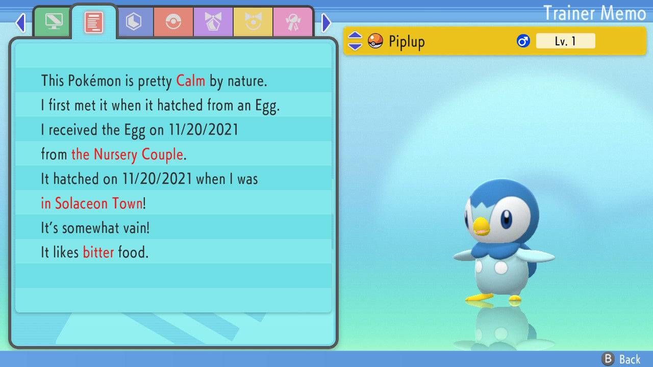 Pokemon Brilliant Diamond and Shining Pearl Piplup 6IV-EV Trained - Pokemon4Ever