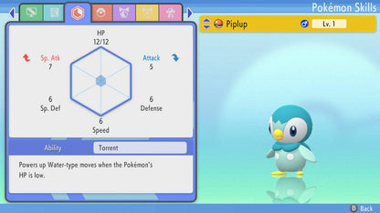 Pokemon Brilliant Diamond and Shining Pearl Piplup 6IV-EV Trained - Pokemon4Ever