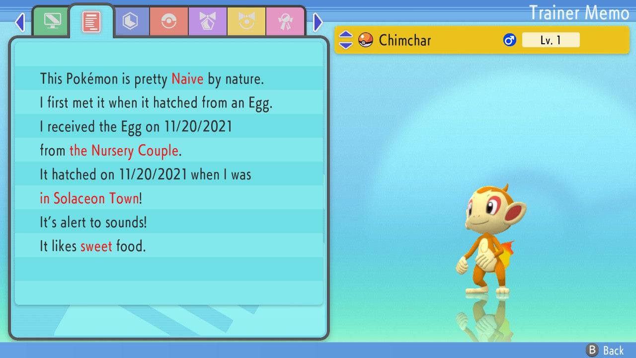 Pokemon Brilliant Diamond and Shining Pearl Chimchar 6IV-EV Trained - Pokemon4Ever