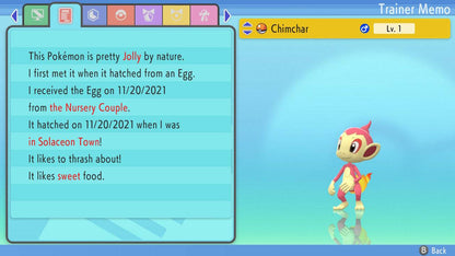 Pokemon Brilliant Diamond and Shining Pearl Chimchar 6IV-EV Trained - Pokemon4Ever