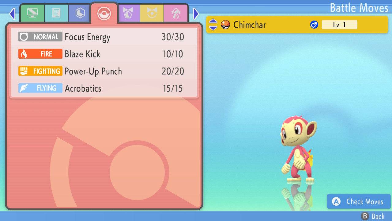 Pokemon Brilliant Diamond and Shining Pearl Chimchar 6IV-EV Trained - Pokemon4Ever